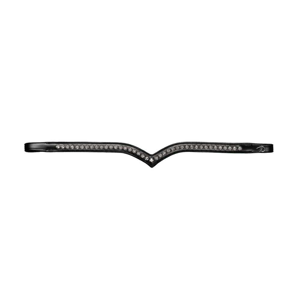 Dyon White Swarovski V - Shaped Browband Icelandic - Løwenborg - Dy'on