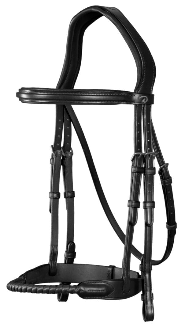 Dyon Leather Covered Rope Noseband Bridle New English Collection - Løwenborg - Dy'on
