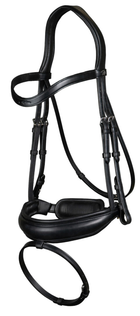 Dyon Matte Large Crank Noseband Bridle With Flash New English Collection