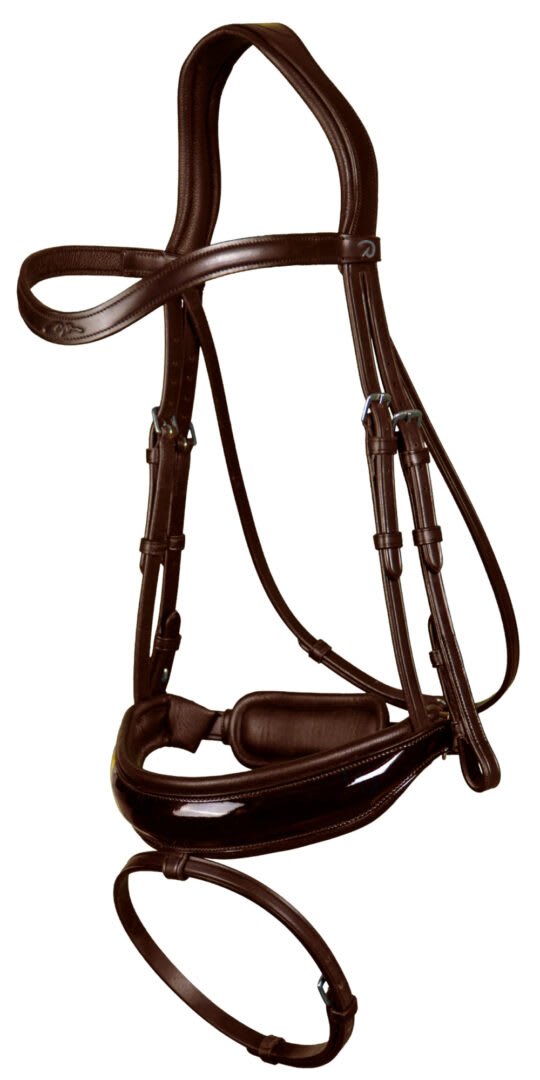 Dyon Patent Large Crank Noseband Bridle With Flash New English Collection - Løwenborg - Dy'on