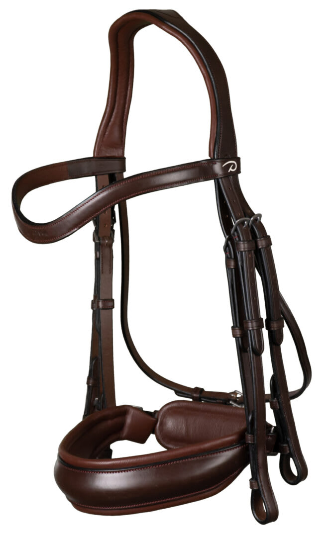 Dyon Matte Large Crank Noseband Double Bridle New English Collection