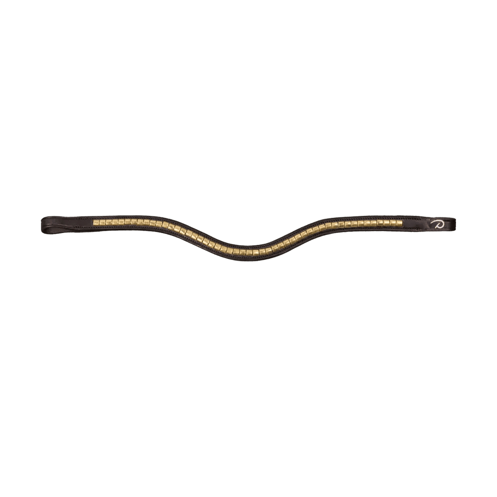 Dyon Brass Clincher V - Shaped Browband New English Collection - Løwenborg - Dy'on