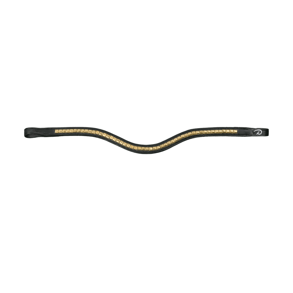 Dyon Brass Clincher V - Shaped Browband New English Collection - Løwenborg - Dy'on
