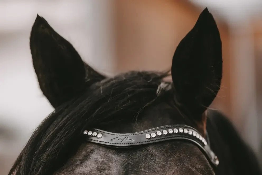 Dyon Half Swarovski V - Shaped Browband New English Collection - Løwenborg - Dy'on