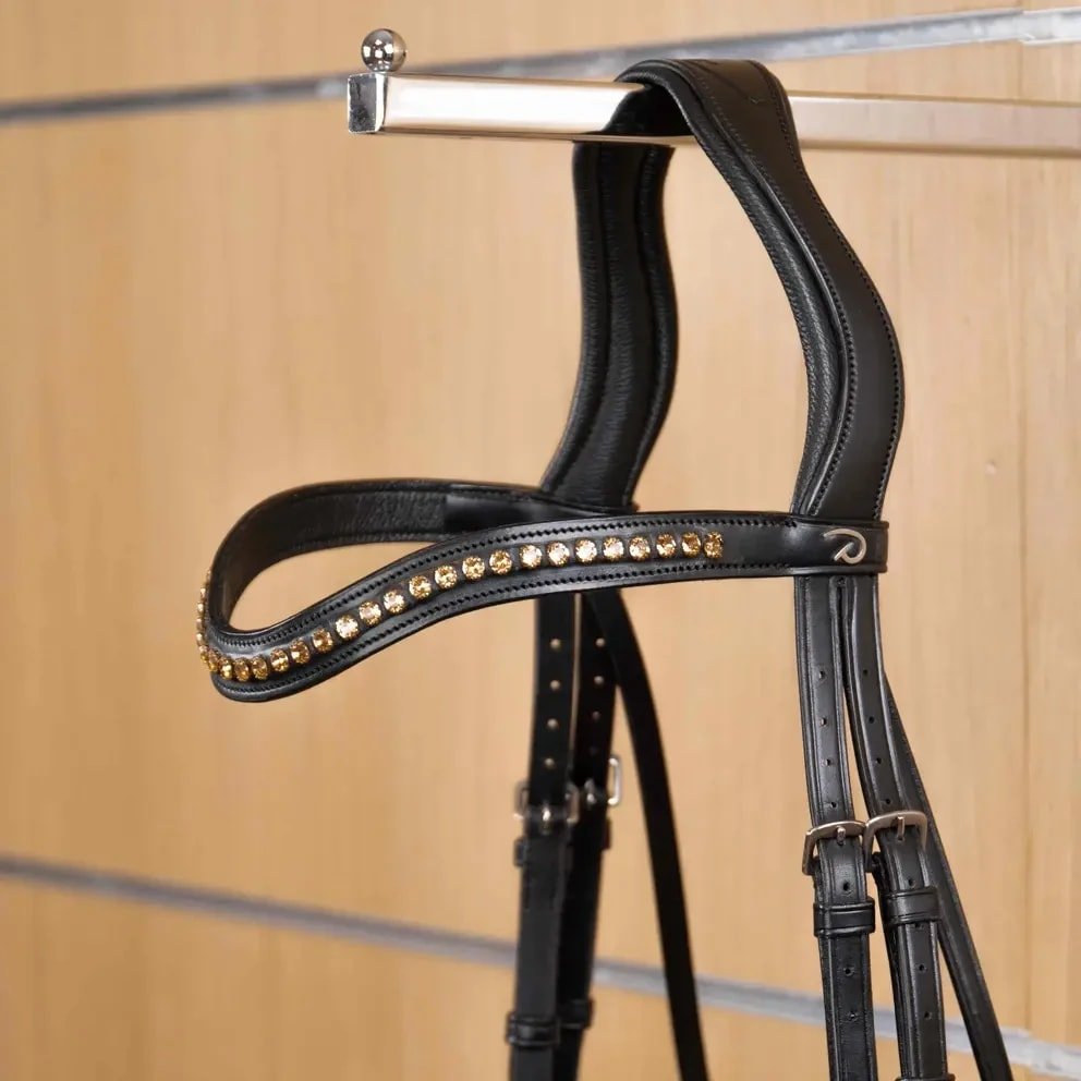 Dyon Gold Swarovski V - Shave Browband New English Collection - Løwenborg - Dy'on