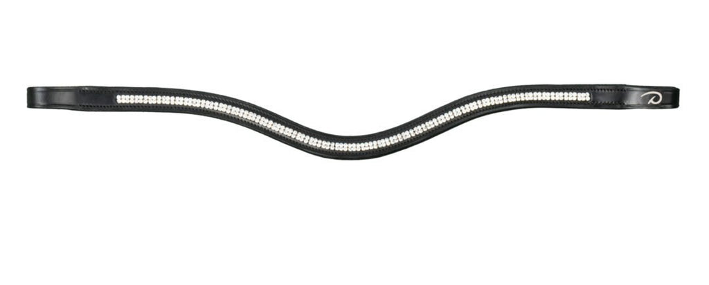 Dyon Double White Swarovski V - Shaped Browband New English Collection - Løwenborg - Dy'on