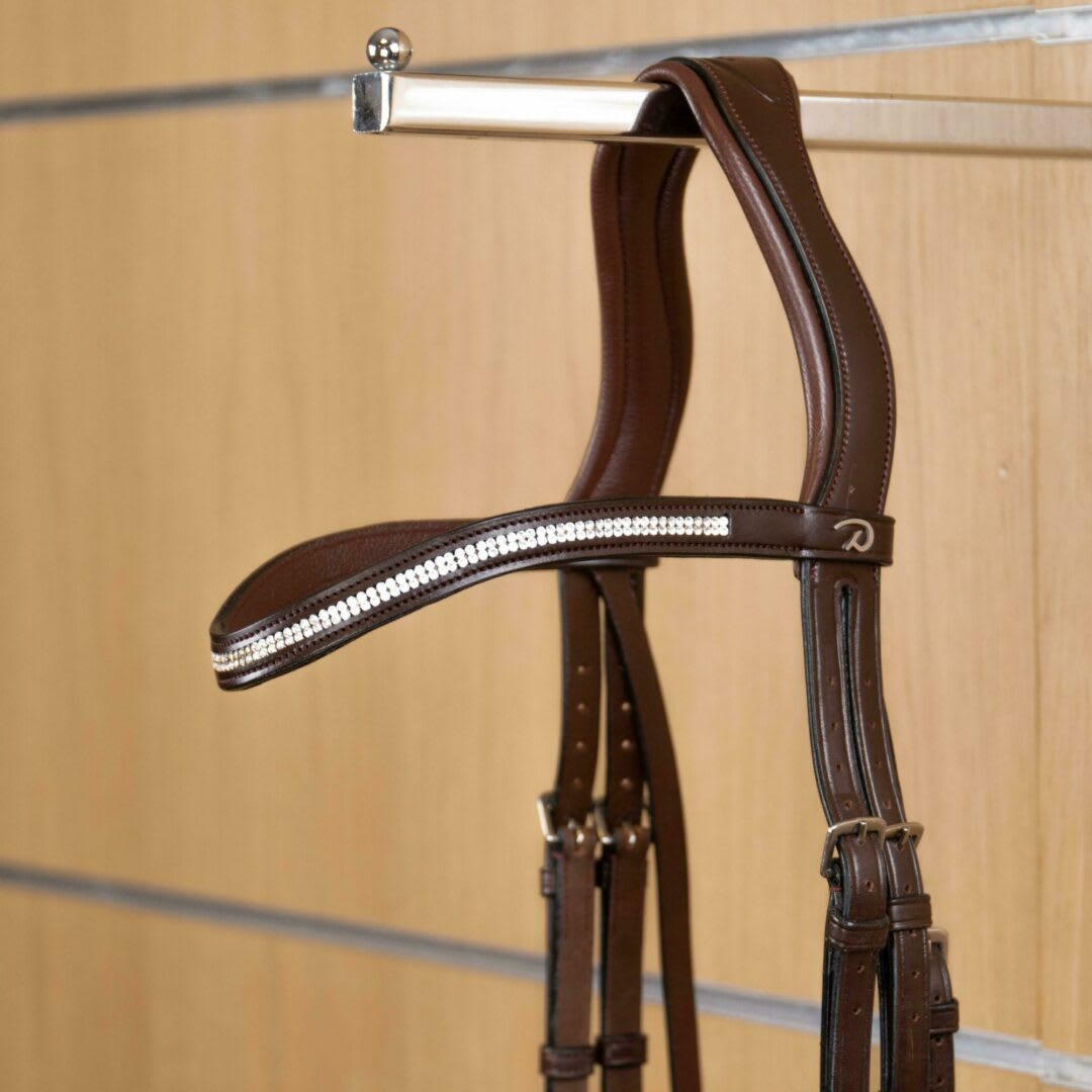 Dyon Double White Swarovski V-Shaped Browband New English Collection