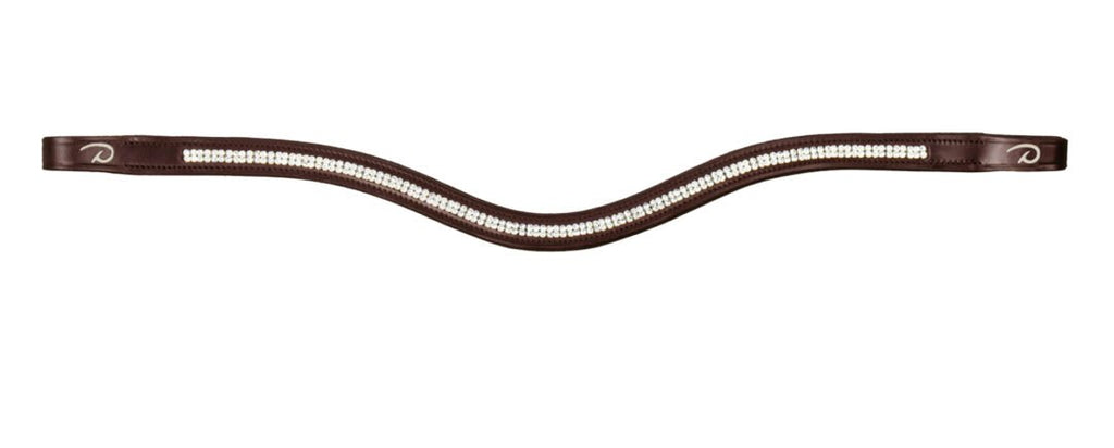 Dyon Double White Swarovski V - Shaped Browband New English Collection - Løwenborg - Dy'on