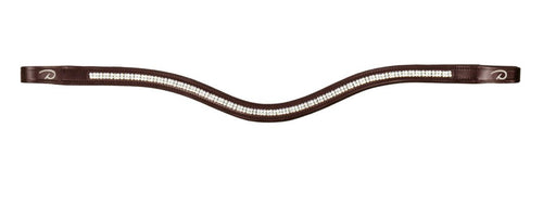 Dyon Double White Swarovski V - Shaped Browband New English Collection - Løwenborg - Dy'on