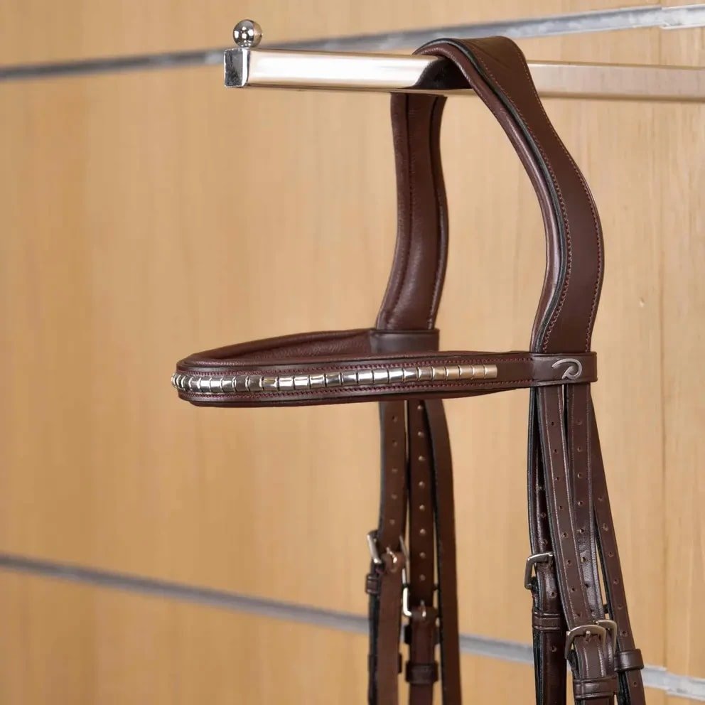 Dyon Silver Clincher Straight Browband New English Collection - Løwenborg - Dy'on