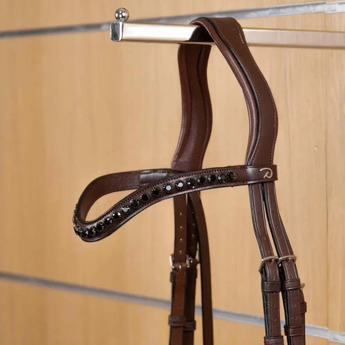 Dyon Black Swarovski V - Shaped Browband New English Collection - Løwenborg - Dy'on