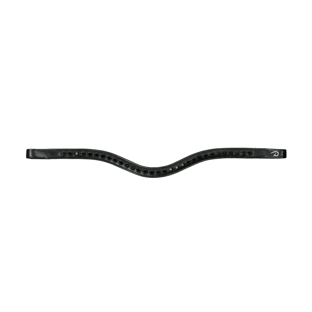 Dyon Black Swarovski V-Shaped Browband New English Collection