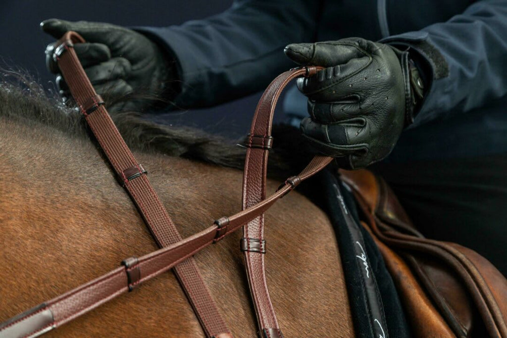 Dyon 16mm Hunter Reins With 7 Leather Loops New English Collection - Løwenborg - Dy'on