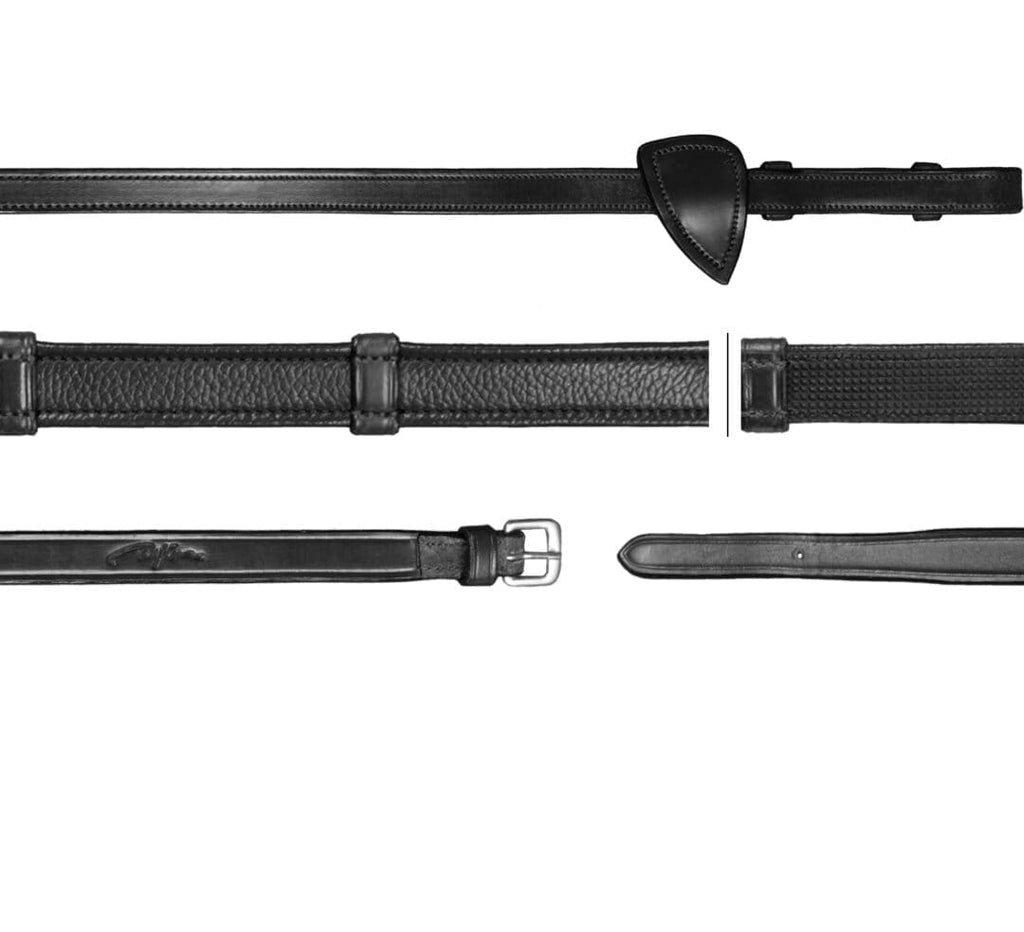 Dyon 16mm Hunter Reins With 7 Leather Loops New English Collection - Løwenborg - Dy'on