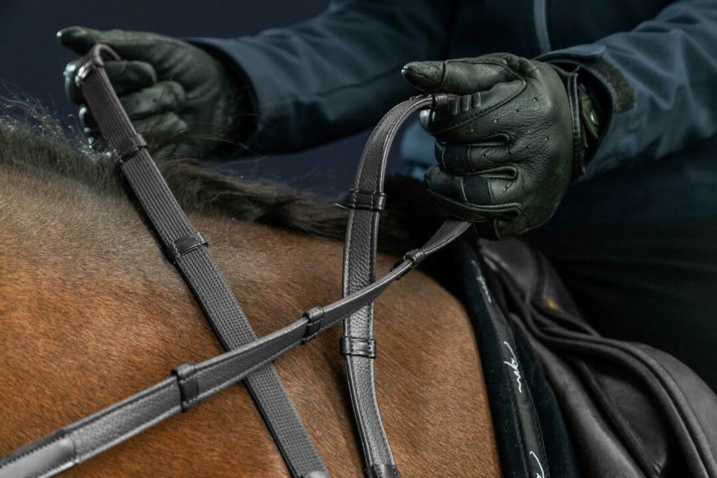 Dyon 16mm Hunter Reins With 7 Leather Loops New English Collection - Løwenborg - Dy'on