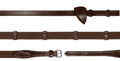 Dyon 16mm Web Reins With 9 Leather Loops New English Collection - Løwenborg - Dy'on
