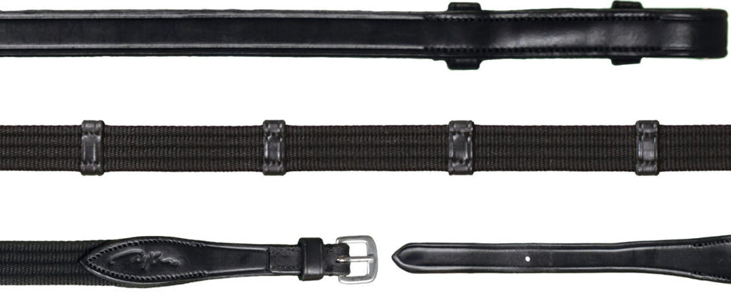 Dyon 16mm Web Reins With 9 Leather Loops (Without Stopper) New English Collection - Løwenborg - Dy'on