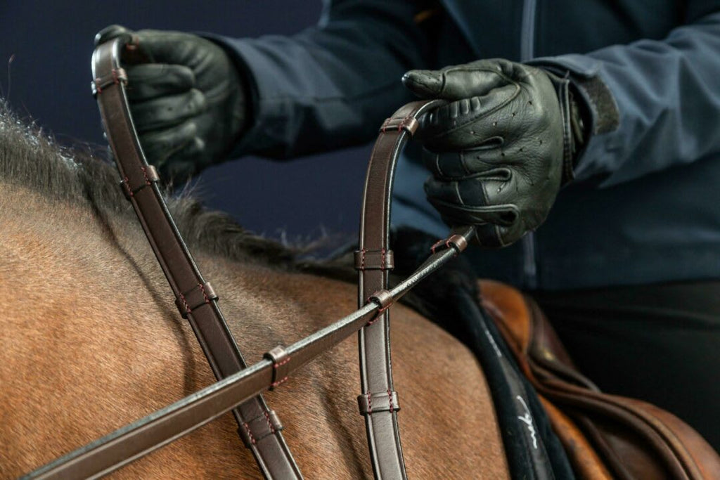 Dyon 16mm Full Leather Double Bridle Reins With 7 Leather Loops New English Collection - Løwenborg - Dy'on