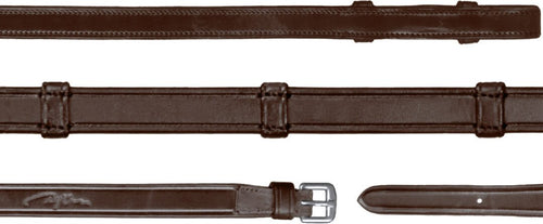 Dyon 16mm Full Leather Double Bridle Reins With 7 Leather Loops New English Collection - Løwenborg - Dy'on