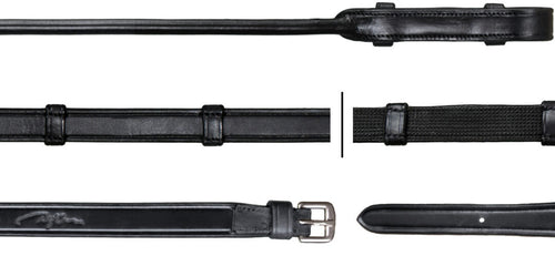 Dyon 16mm Hunter Reins With 7 Leather Loops (Without Stopper) Rond Leather Collection - Løwenborg - Dy'on