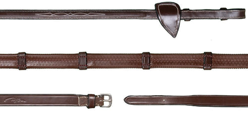Dyon 13mm Rubber Reins With 7 Leather Loops US Collection - Løwenborg - Dy'on