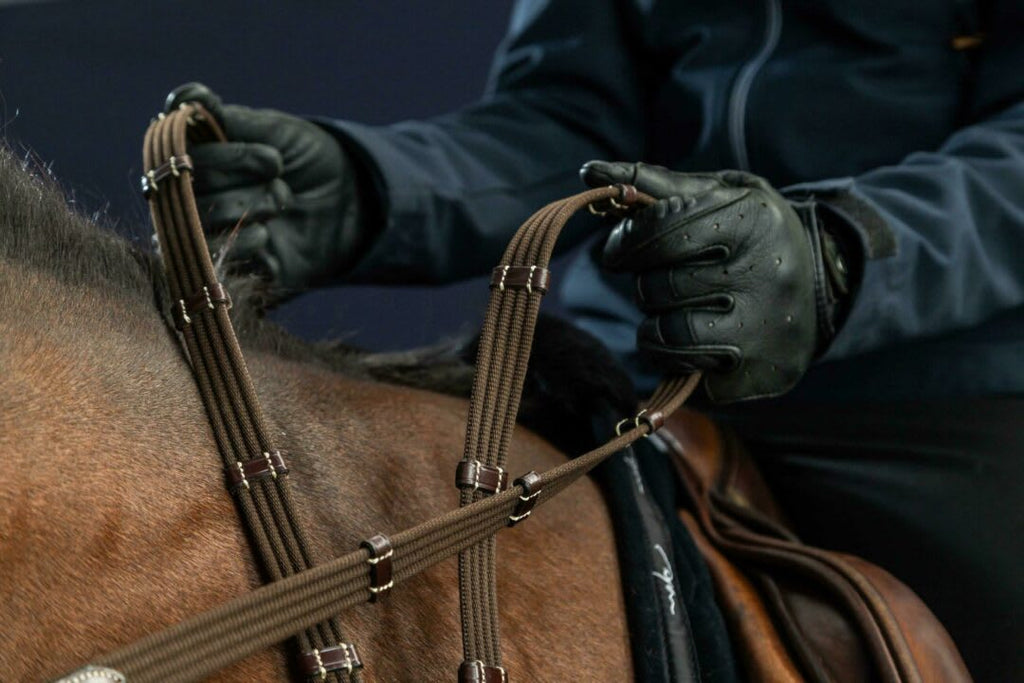 Dyon 16mm Web Reins With 9 Leather Loops US Collection - Løwenborg - Dy'on
