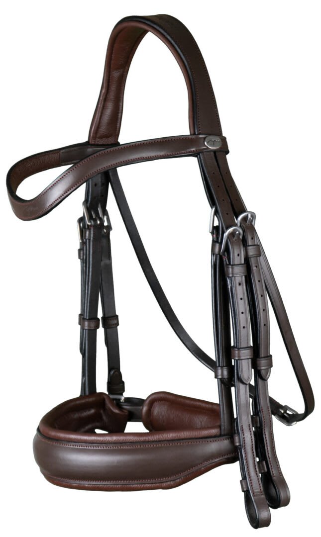 Dyon Matte Large Crank Noseband Double Bridle Working By Dyon - Løwenborg - Dy'on