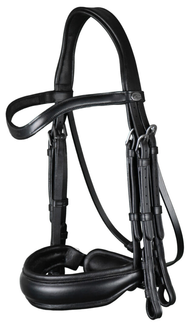 Dyon Matte Large Crank Noseband Double Bridle Working By Dyon