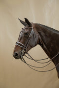 Dyon Patent Large Crank Noseband With White Padding Double Bridle Working By Dyon - Løwenborg - Dy'on