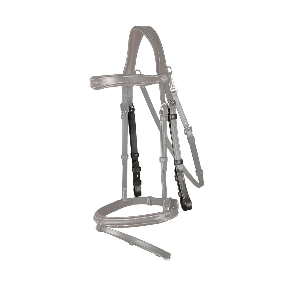 Dyon Cheekpieces With Cream Stitching Working By Dyon - Løwenborg - Dy'on