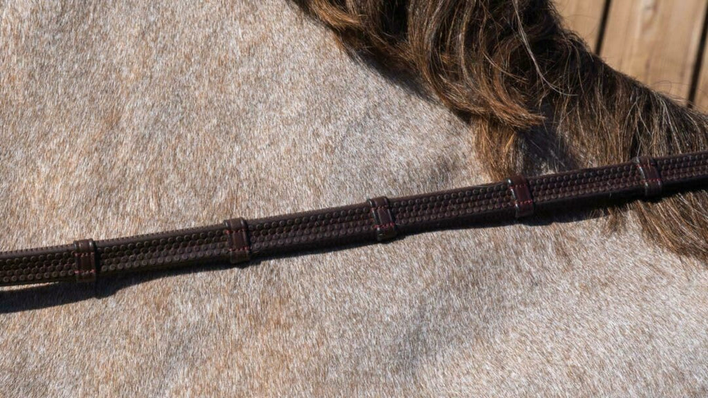 Dyon 13mm Rubber Reins With 7 Leather Loops Working By Dyon - Løwenborg - Dy'on