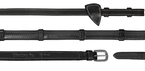 Dyon 13mm Rubber Reins With 7 Leather Loops Working By Dyon - Løwenborg - Dy'on
