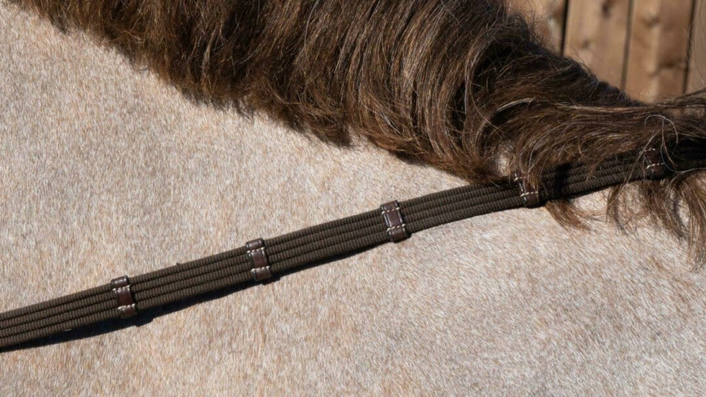 Dyon 16mm Web Reins With 9 Leather Loops Working By Dyon - Løwenborg - Dy'on