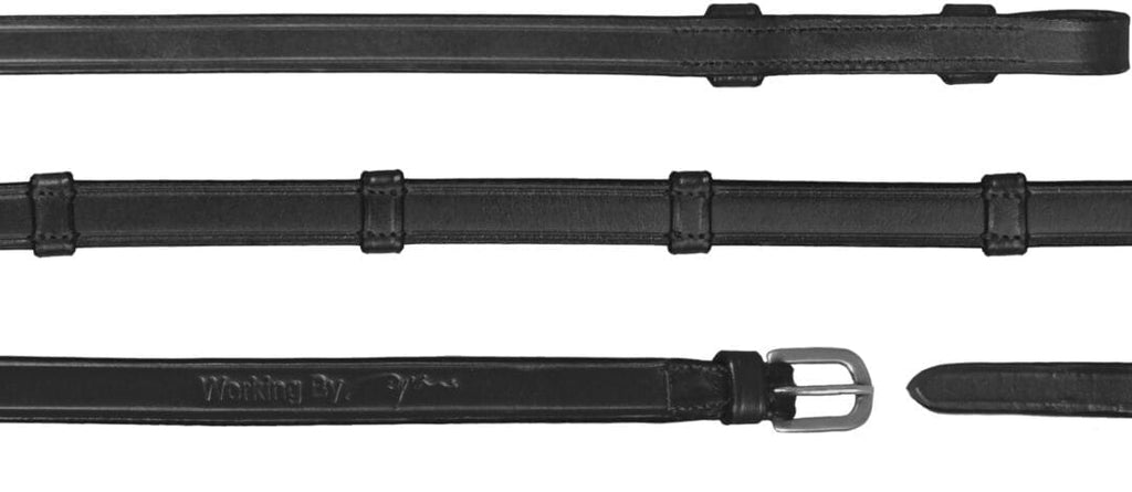 Dyon 16mm Full Leather Double Bridle Reins With 7 Leather Loops Working By Dyon - Løwenborg - Dy'on