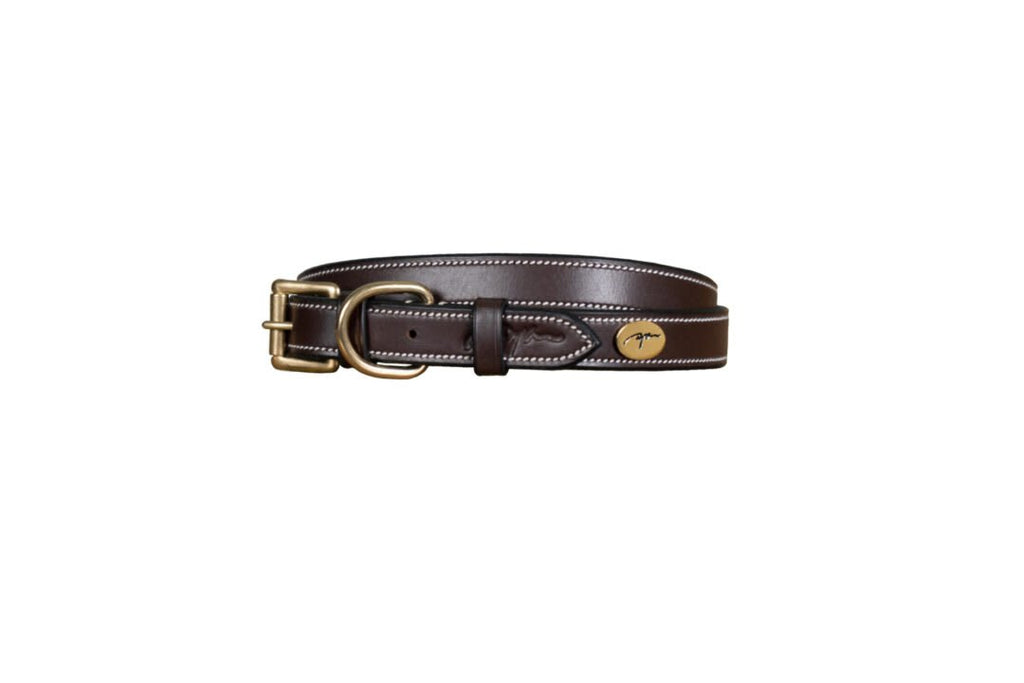 Dyon Flat Leather Dog Collar - Løwenborg - Dy'on