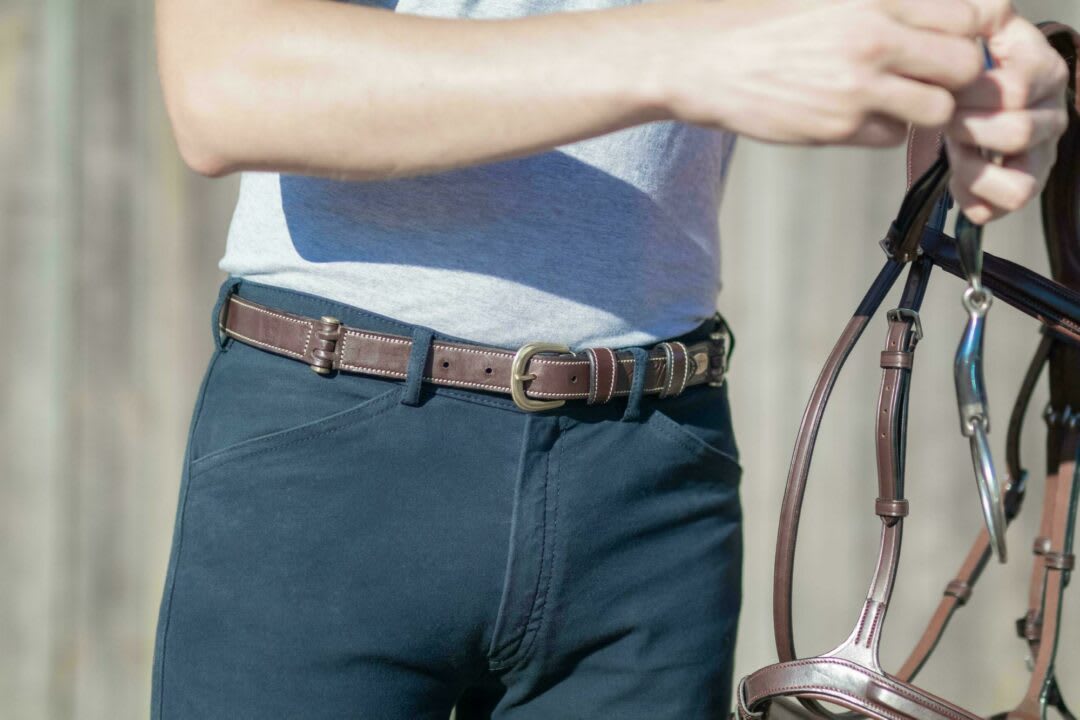 Dyon Flat Leather Belt