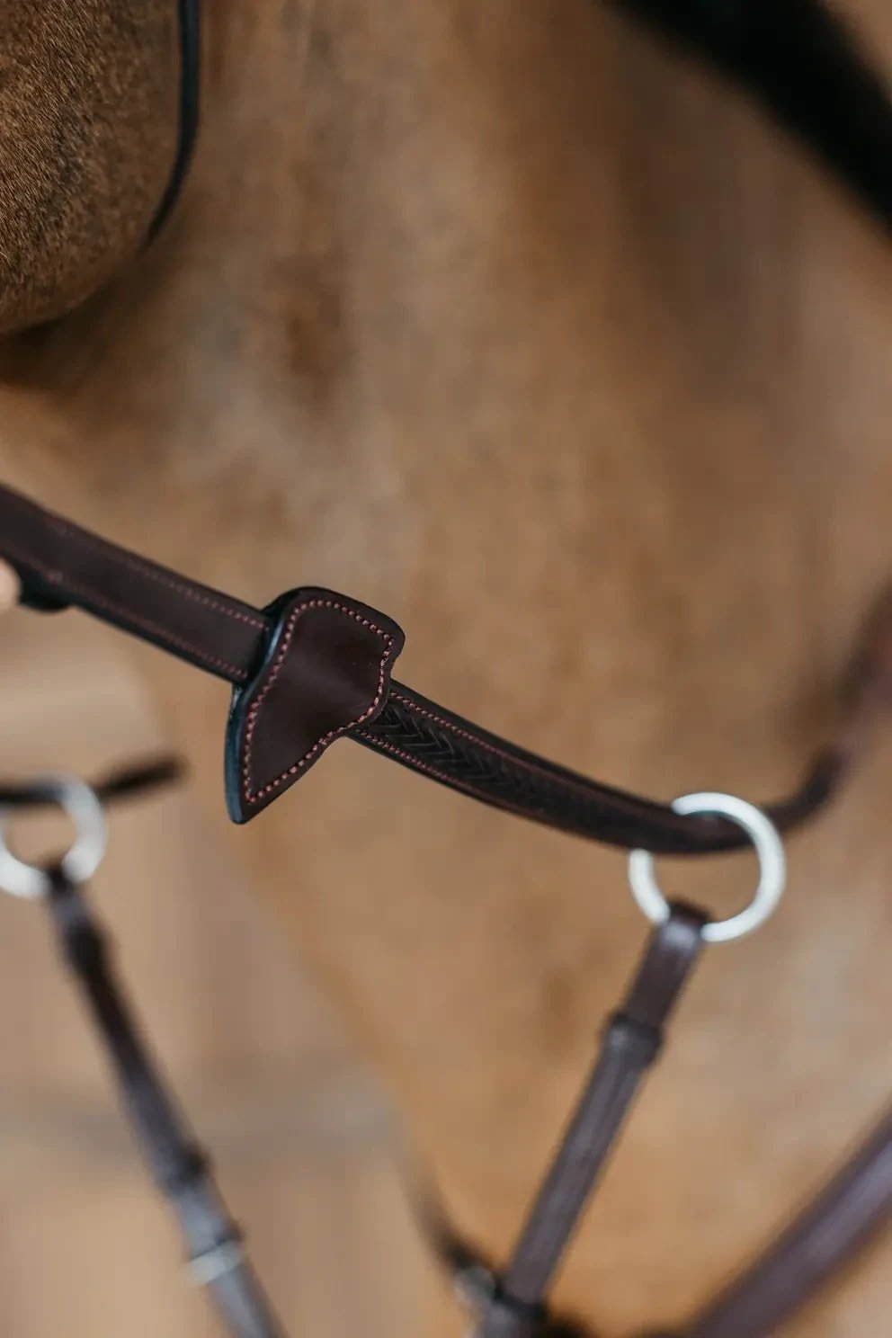 Dyon 13mm Rubber Reins w/7 Leather Loops & Plaited Finish New English Collection - Løwenborg - Dy'on