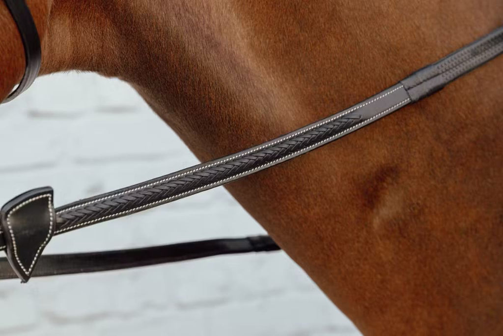 Dyon 13mm Rubber Reins w/7 Leather Loops & Plaited Finish D Collection - Løwenborg - Dy'on