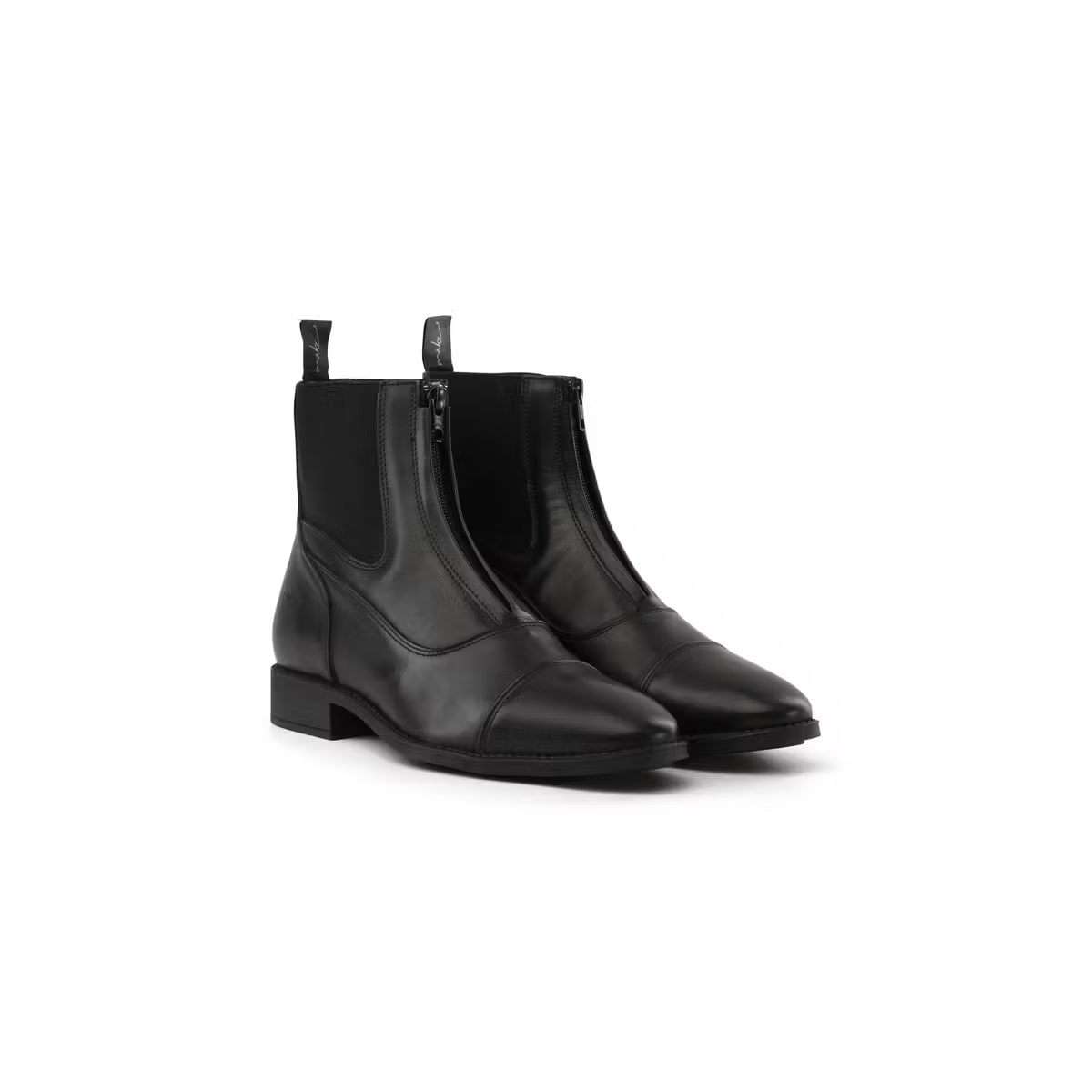 Dyon Short Boots Front Zipper