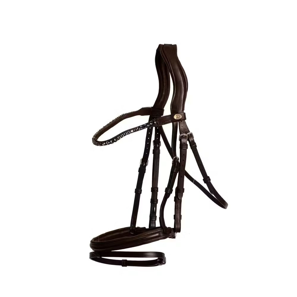 Dyon Medium Flash Noseband Bridle Soft Leather Collection - Løwenborg - Dy'on