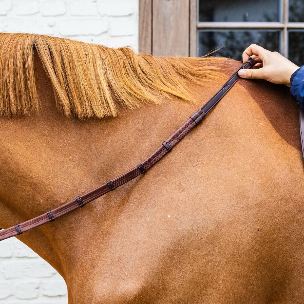 Dyon 16mm Rubber Reins w/ Leather Loops and Snap - Løwenborg - Dy'on