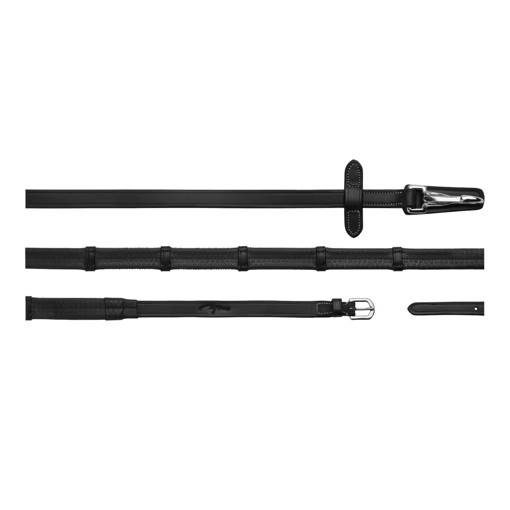 Dyon 16mm Rubber Reins w/ Leather Loops and Snap - Løwenborg - Dy'on