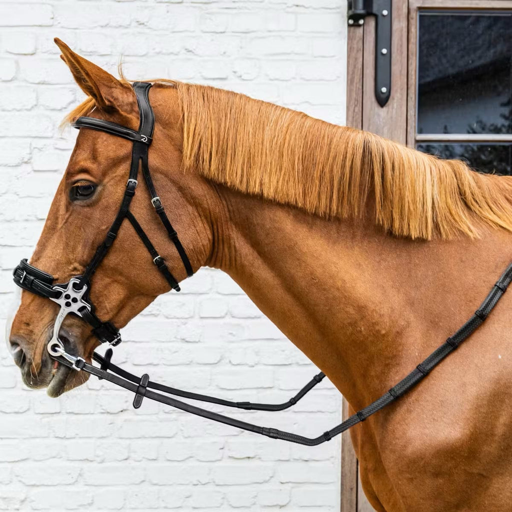 Dyon 16mm Rubber Reins w/ Leather Loops and Snap - Løwenborg - Dy'on