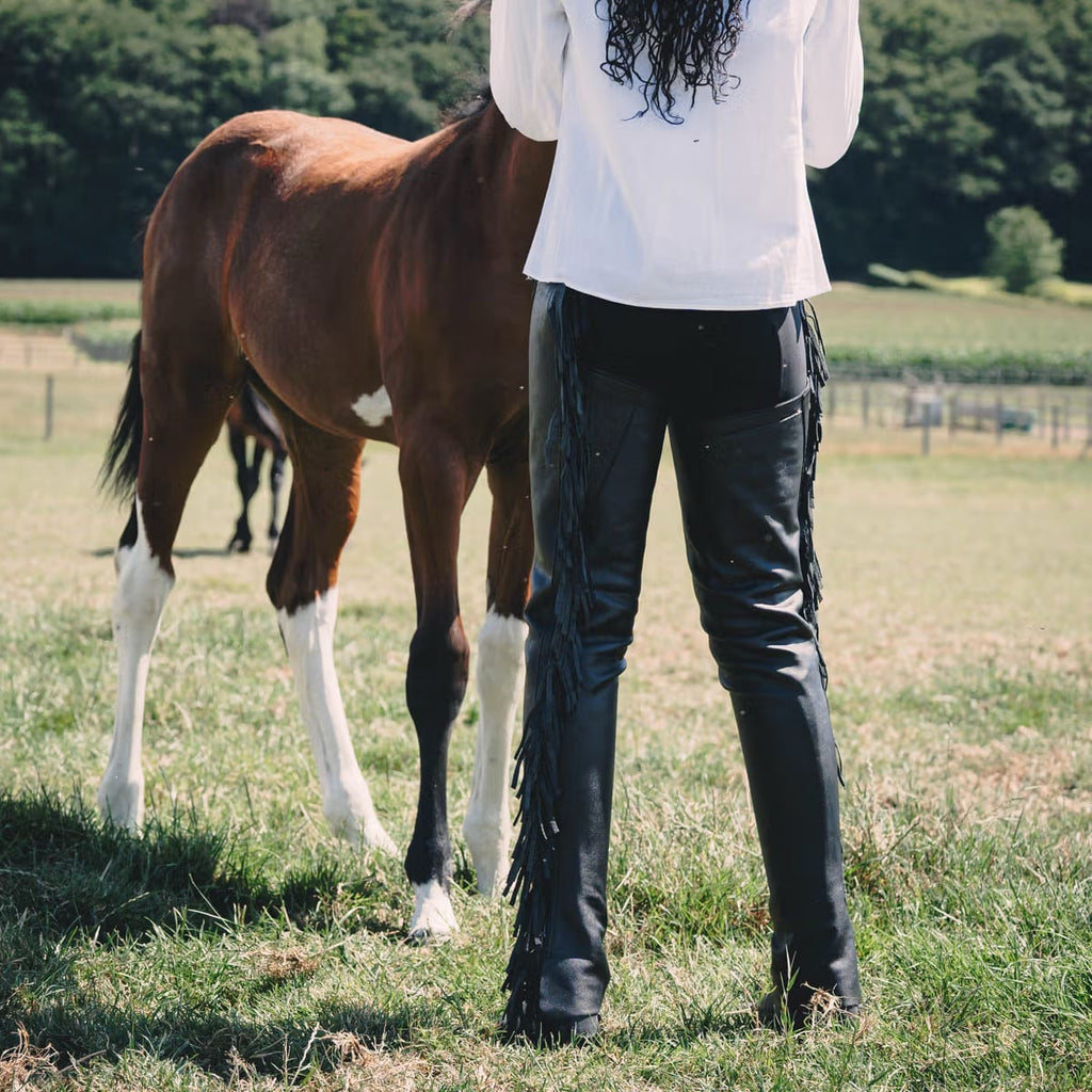 Dyon Long Artificial Leather Chaps w/Fringes - Løwenborg - Dy'on