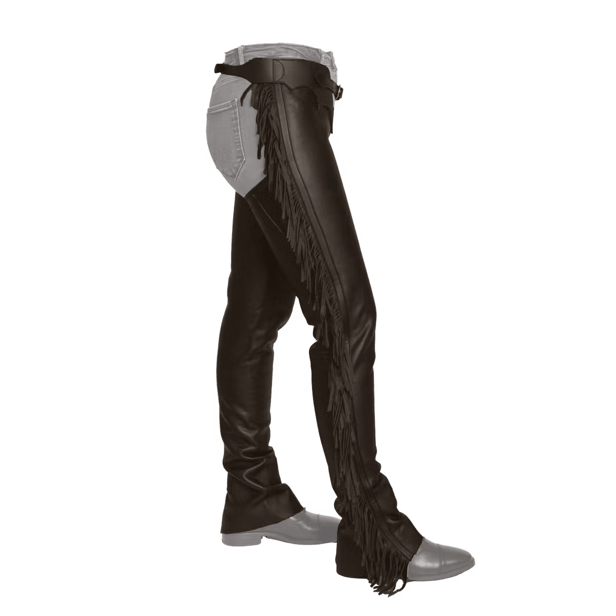 Dyon Long Artificial Leather Chaps w/Fringes - Løwenborg - Dy'on
