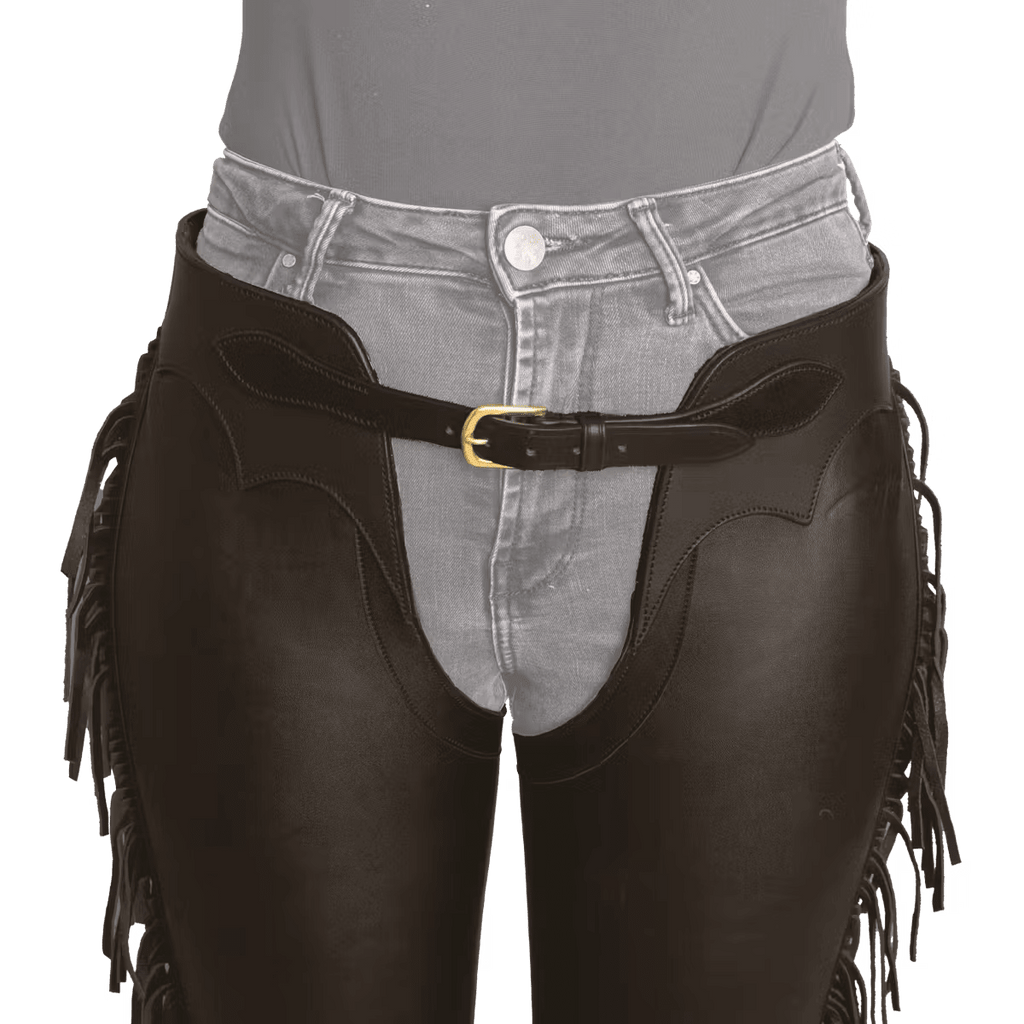 Dyon Long Artificial Leather Chaps w/Fringes - Løwenborg - Dy'on