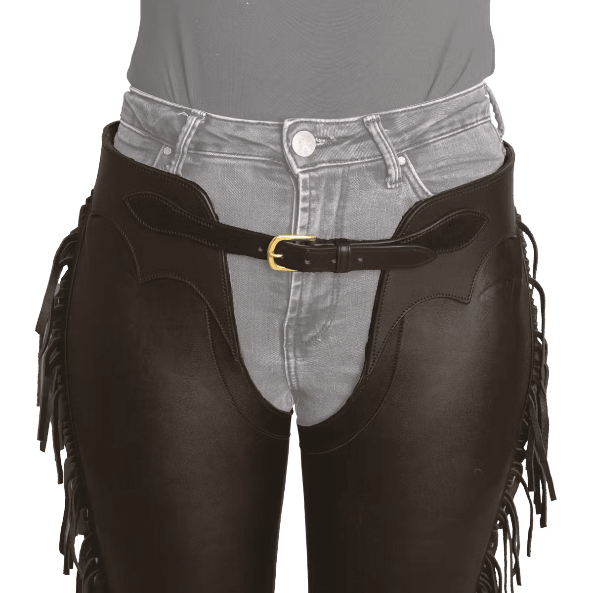 Dyon Long Artificial Leather Chaps w/Fringes - Løwenborg - Dy'on