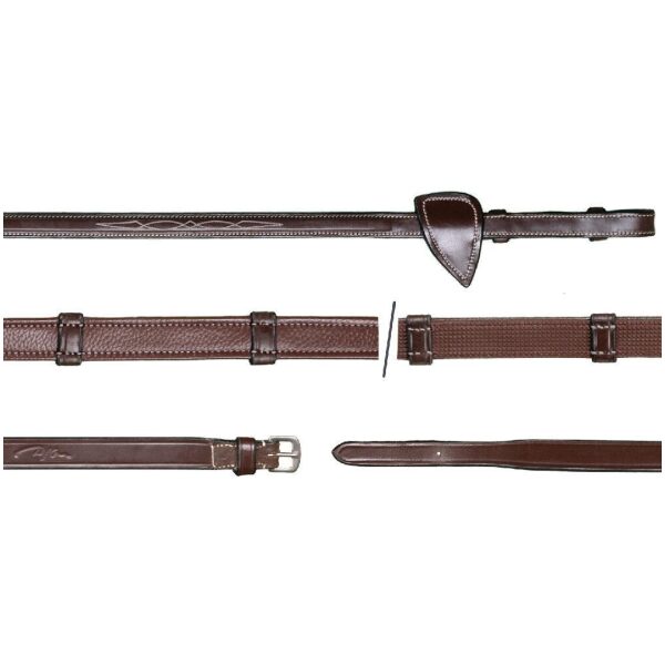 Dyon 16mm Hunter Reins with 7 leather loops US Collection