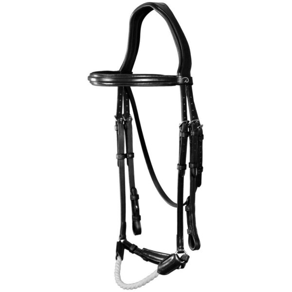 Dyon Rope Drop Noseband Bridle New English Collection - Bilde 4