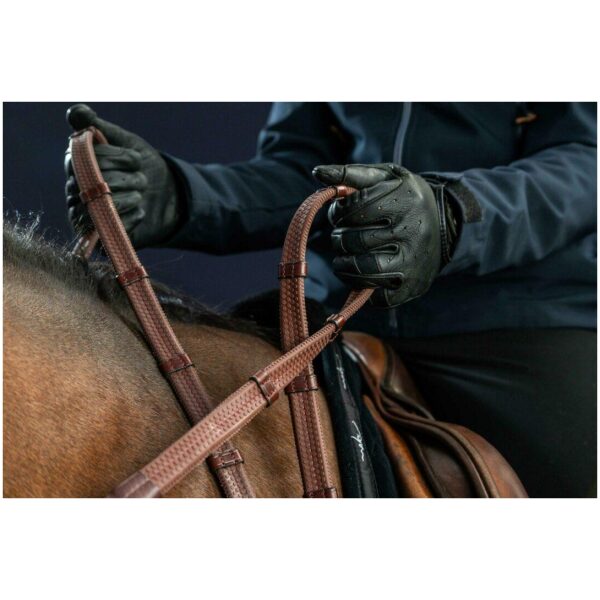 Dyon 13mm Rubber Reins With 7 Leather Loops New English Collection - Bilde 2